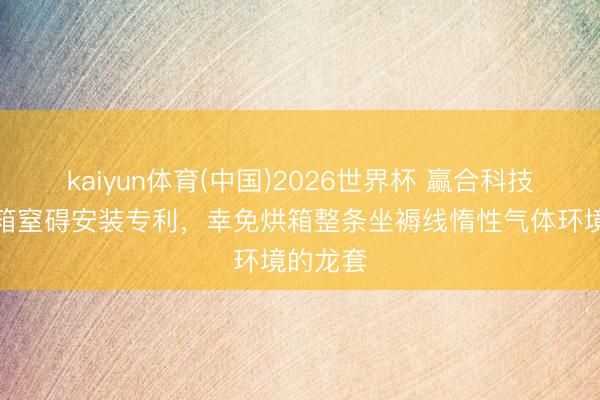 kaiyun体育(中国)2026世界杯 赢合科技恳求烘箱窒碍安装专利，幸免烘箱整条坐褥线惰性气体环境的龙套